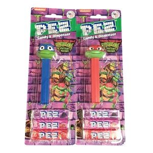 NEW 2 Teenage Mutant Ninja Turtles Mutant Mayhem Leonardo Raphael PEZ Dispenser